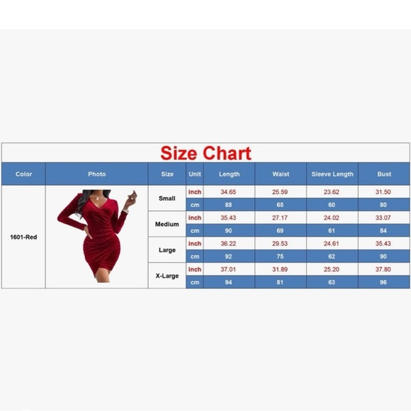 Fashion NWT Red Velvet Faux Wrap Dress Size Medium - Picture 9 of 9